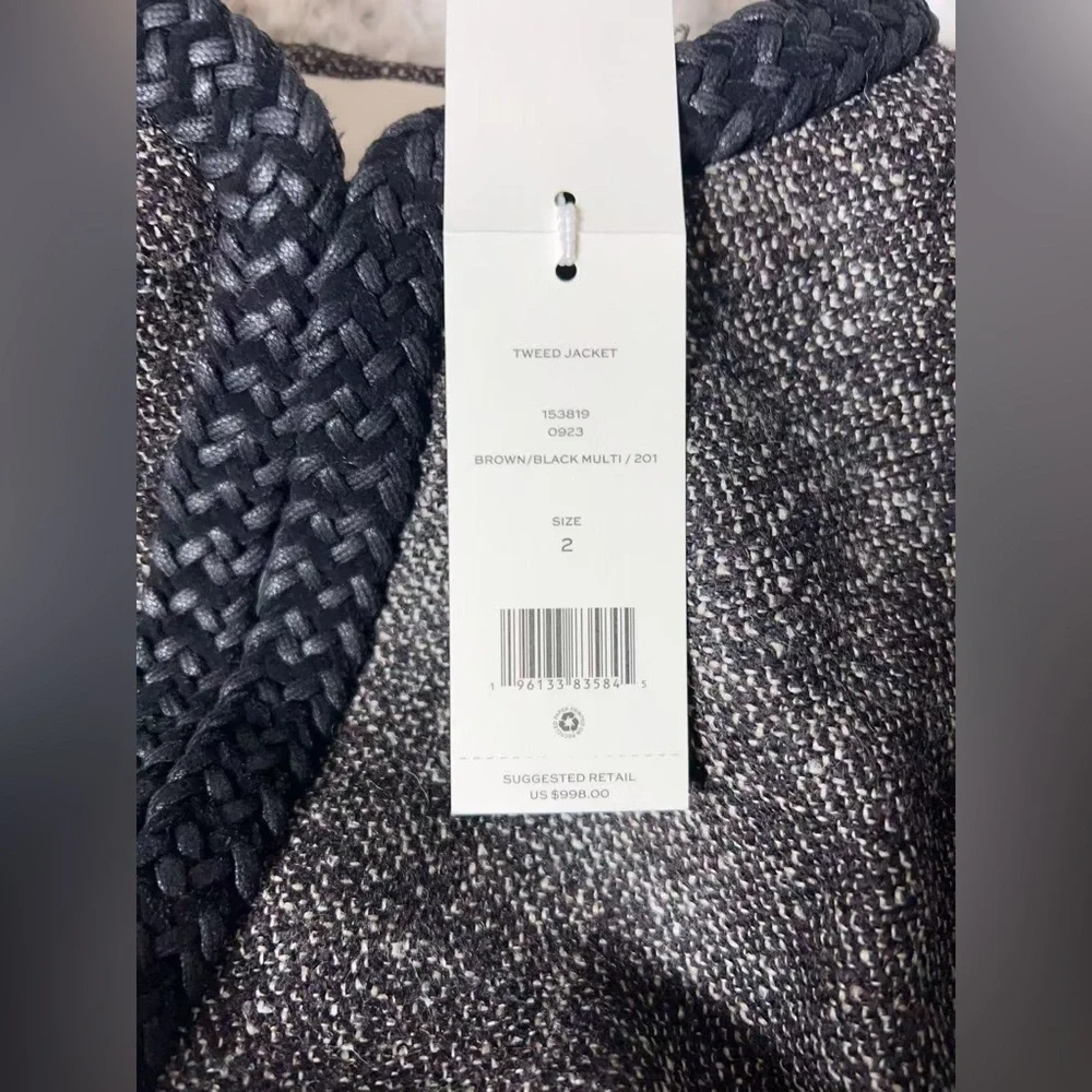 NWT $998 Tory Burch Tailored Wool Tweed Jacket
